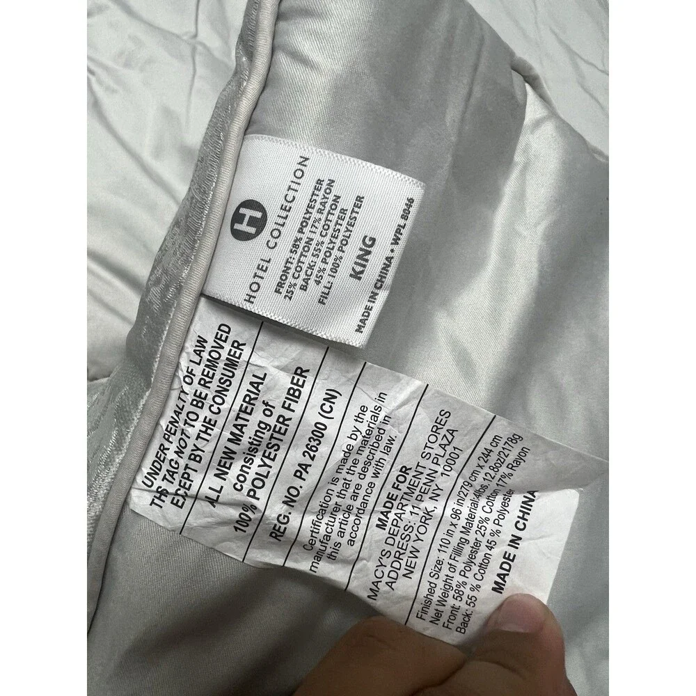 Hotel Collection Interlattice King Comforter Stained*